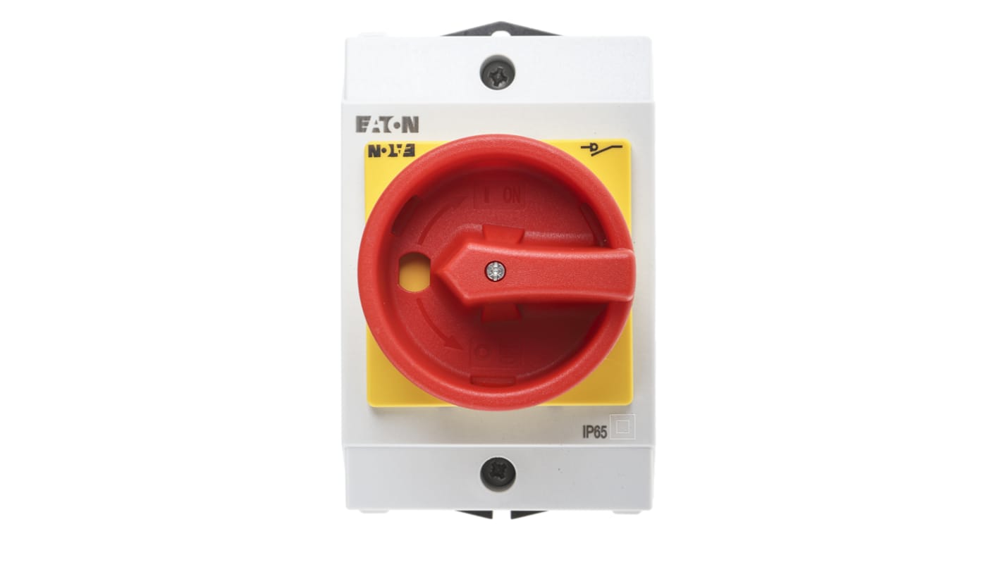 Eaton 3P+N Pole Isolator Switch - 20A Maximum Current, 6.5kW Power Rating, IP65