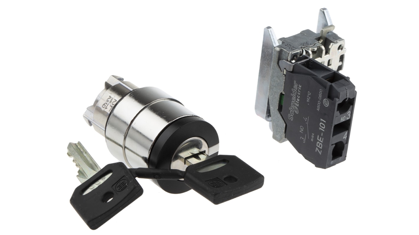 IP66, IP67, IP69(IP69K) Key Switch, 1NO 2-Way