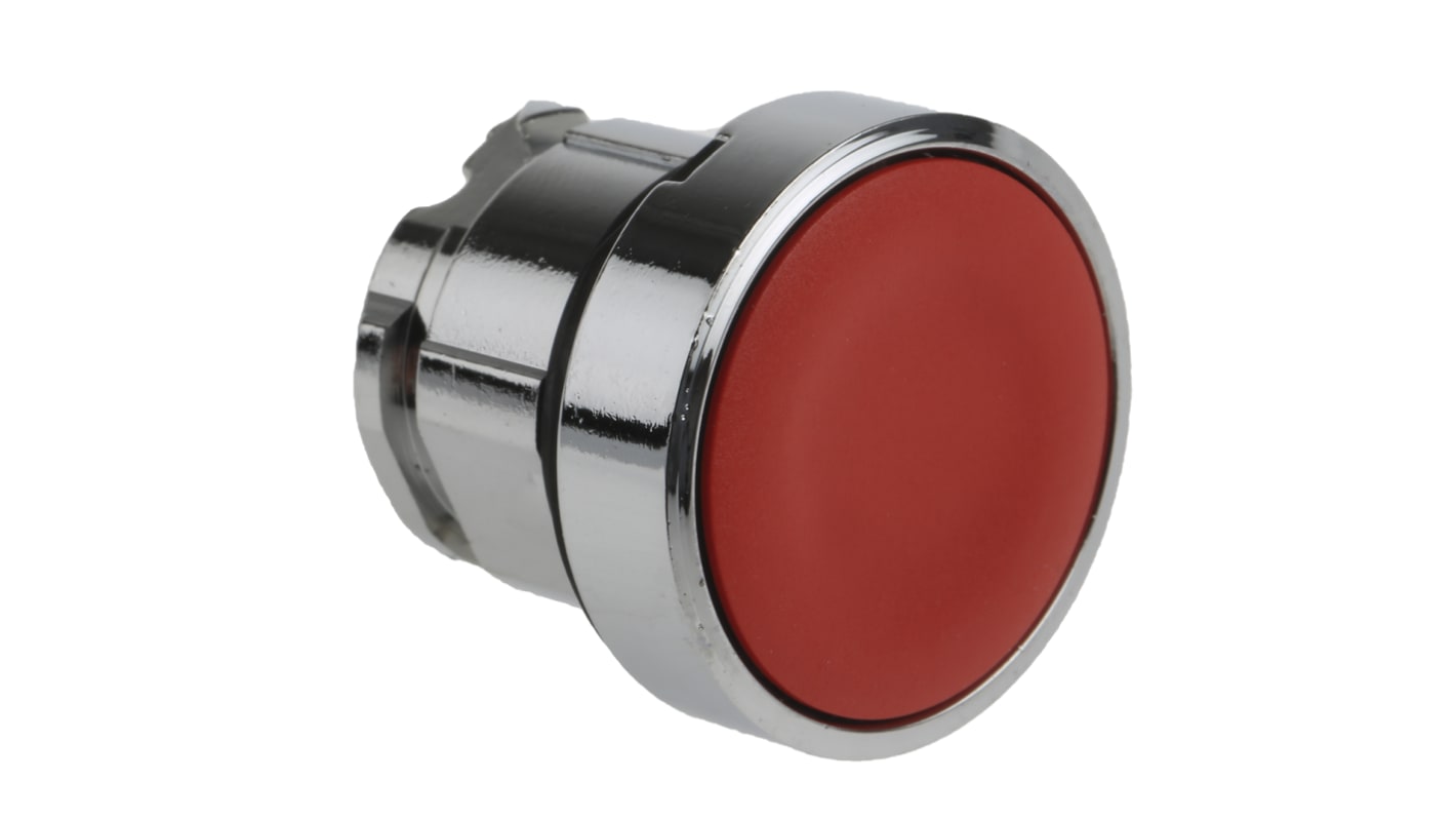 Cabezal de pulsador Schneider Electric serie Harmony XB4, Ø 22mm, de color Rojo, Momentáneo, IP66, IP67, IP69K