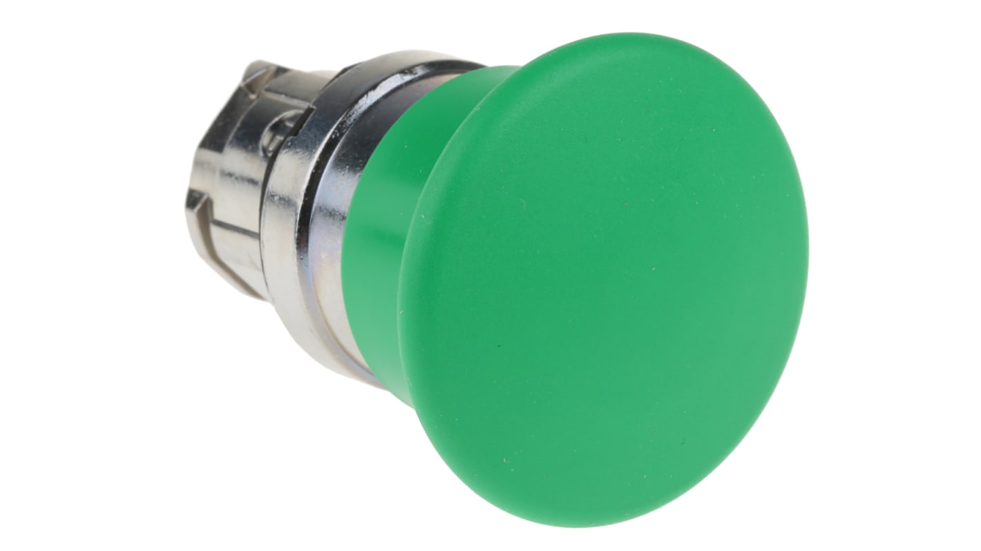 Tête de bouton poussoir Schneider Electric, Harmony XB4 Vert, Ø découpe 22mm, Momentané