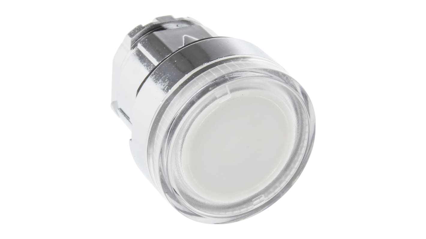 Schneider Electric Harmony XB4 Series White Illuminated Spring Return Push Button Head, 22mm Cutout, IP66, IP67, IP69K