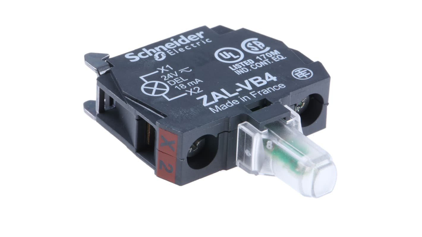 Bloque de luces Schneider Electric ZALVB4, LED, Rojo, 24 V, terminal Roscado