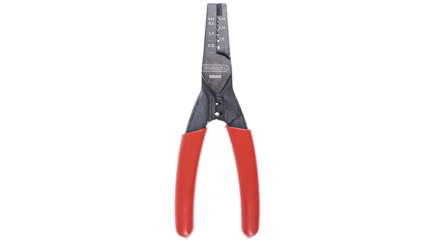 Facom 985 Hand Crimpzange 0.5mm² → 2,5mm², 0.5 → 2.5mm² für Aderendhülsen, 140 mm