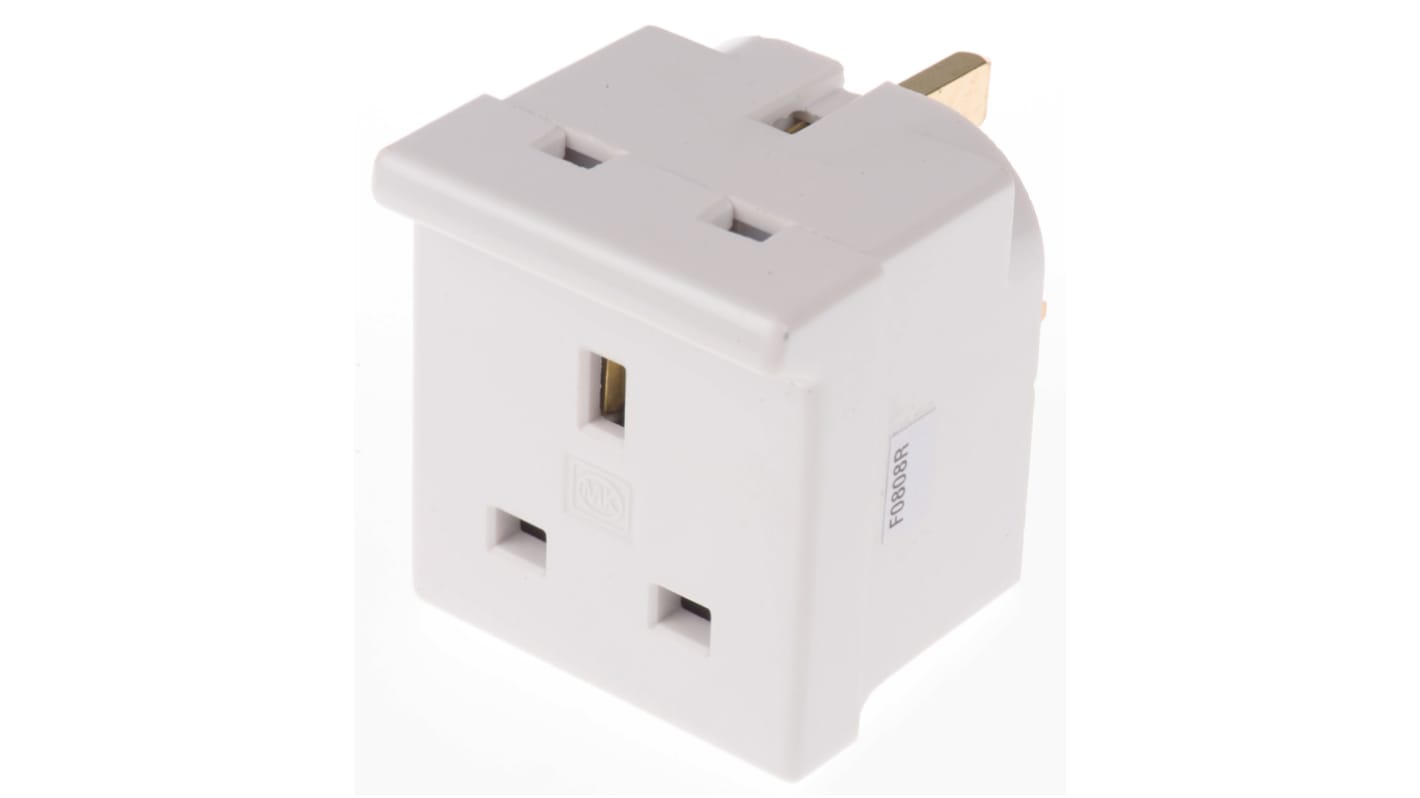 MK Electric Steckdosenadapter 2 Wege Adapter, UK - UK, Typ G - Britisch 3-polig, Typ G - Britisch 3-polig