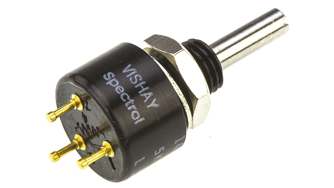 Vishay 140, Tafelmontage  Dreh Potentiometer 5kΩ ±5% / 2W , Schaft-Ø 3,18 mm