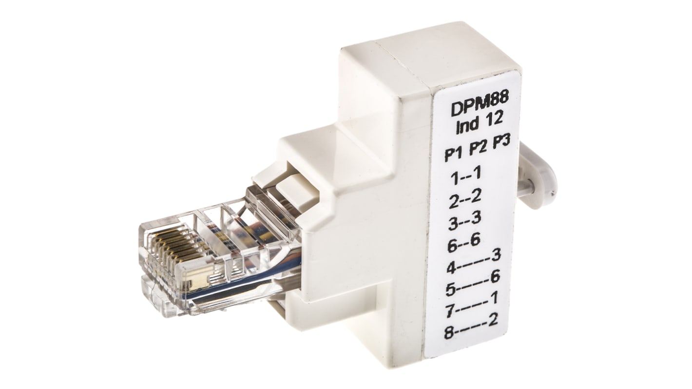 Decelect 3-Port RJ45 Female, RJ45 Male Splitter, Cat5e