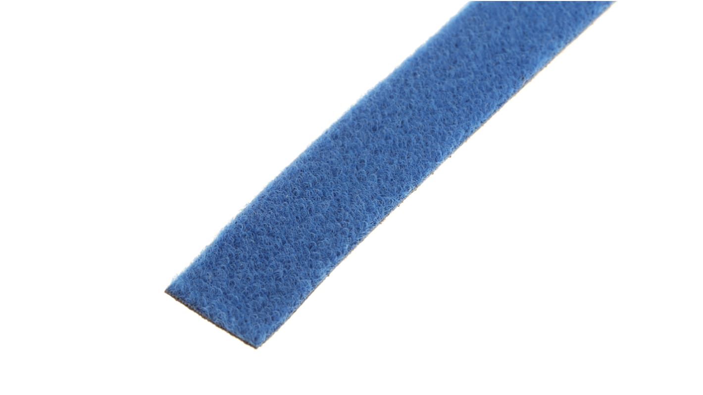 RS PRO Hook & Loop Tape, 5m x 16 mm, Blue Fabric