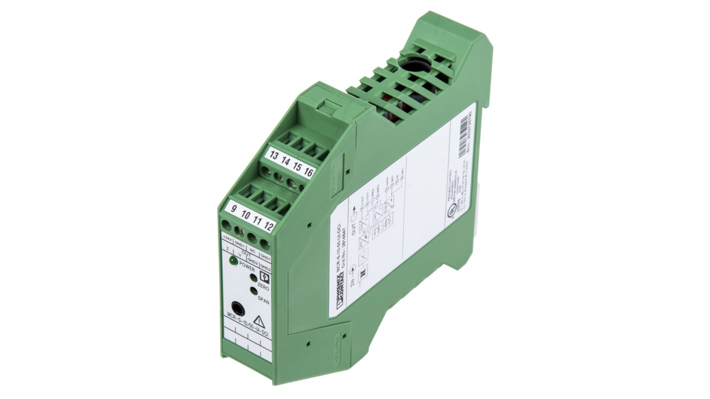 Phoenix Contact MCR-S10 Series Current Measuring Transducer, Current Input, Current Output, 20 → 30V dc Supply