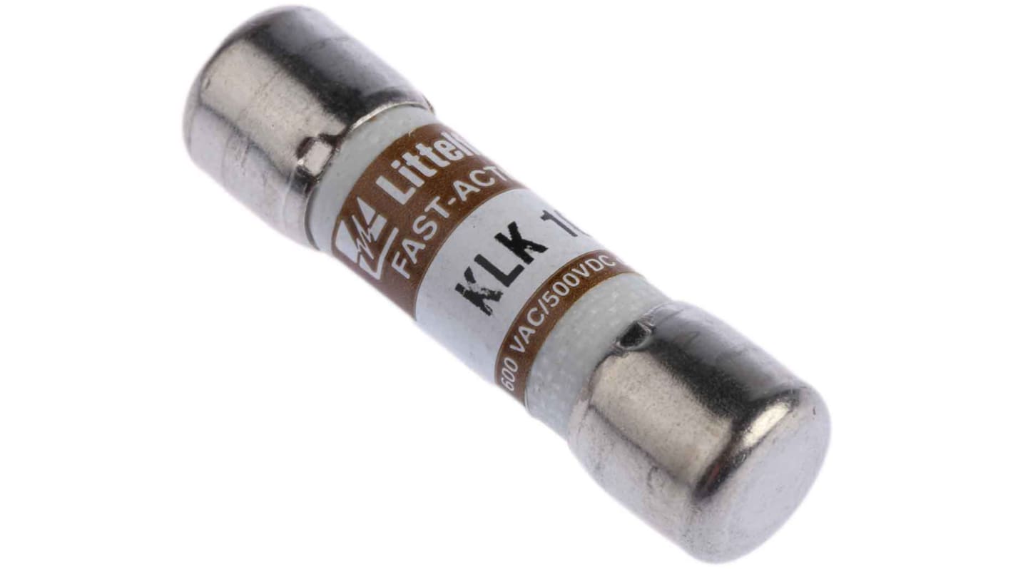 Fusibile a cartuccia Littelfuse KLK, 10A, Ø 10 x 38mm, F, 500 V dc, 600 V ac