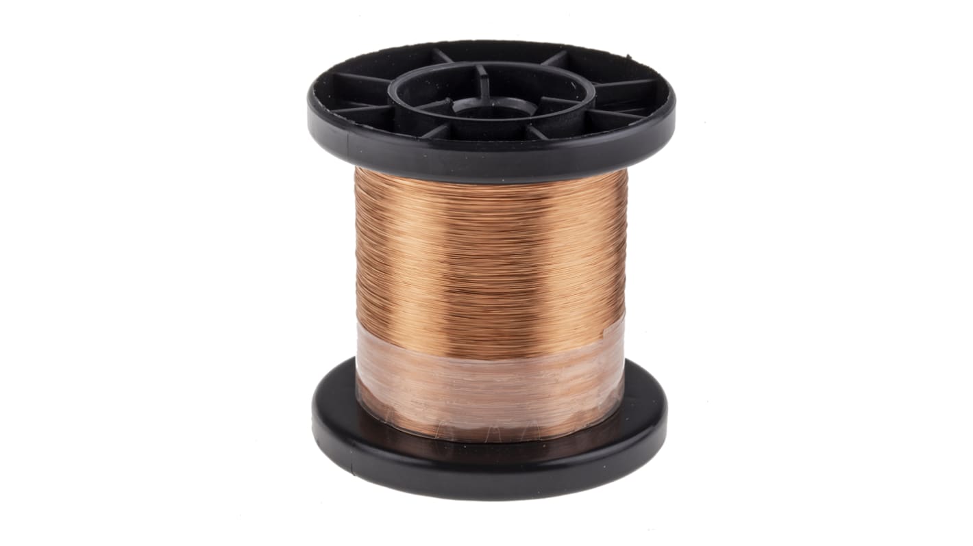 Block Single Core 0.1mm diameter Copper Wire, 1144m Long