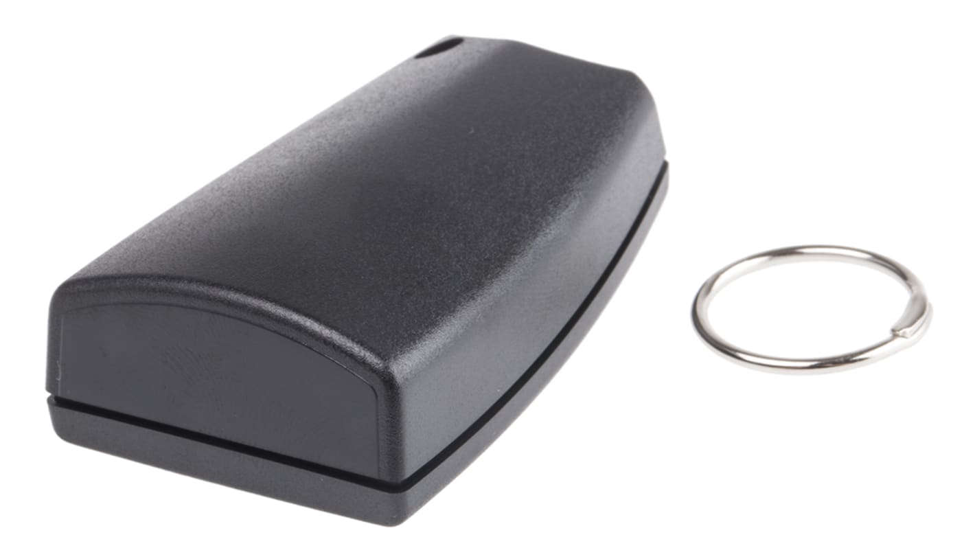 OKW Serie Smart case Tragbares Gehäuse, ABS, B. 36 mm mit eingebautem Batteriefach, L. 58 mm, H. 19 mm, Schwarz, IP40