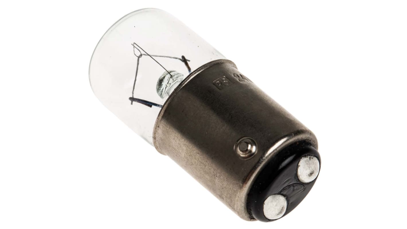 Luz indicadora, Casquillo BA15d, 24 V ac, 200 mA, Vida Útil 1000h