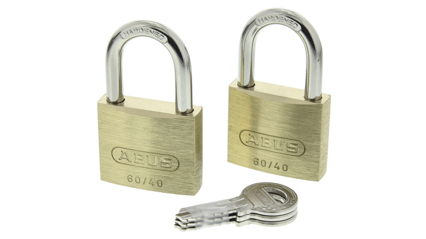 ABUS Messing, Stahl Vorhängeschloss mit Schlüssel, Bügel-Ø 6.3mm x 21mm