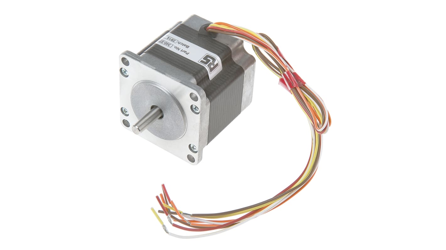 McLennan Servo Supplies Unipolar Hybrid, Permanent Magnet Stepper Motor 1.8°, 0.75Nm, 70 V dc, 3 A, 8 Wires