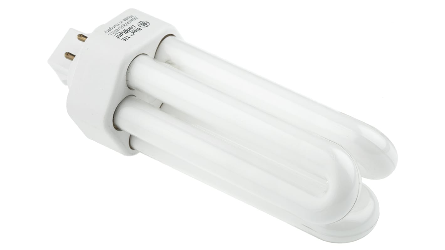 GE, 4 Pin, Non Integrated Compact Fluorescent Bulbs, 26 W, 3500K, Warm White