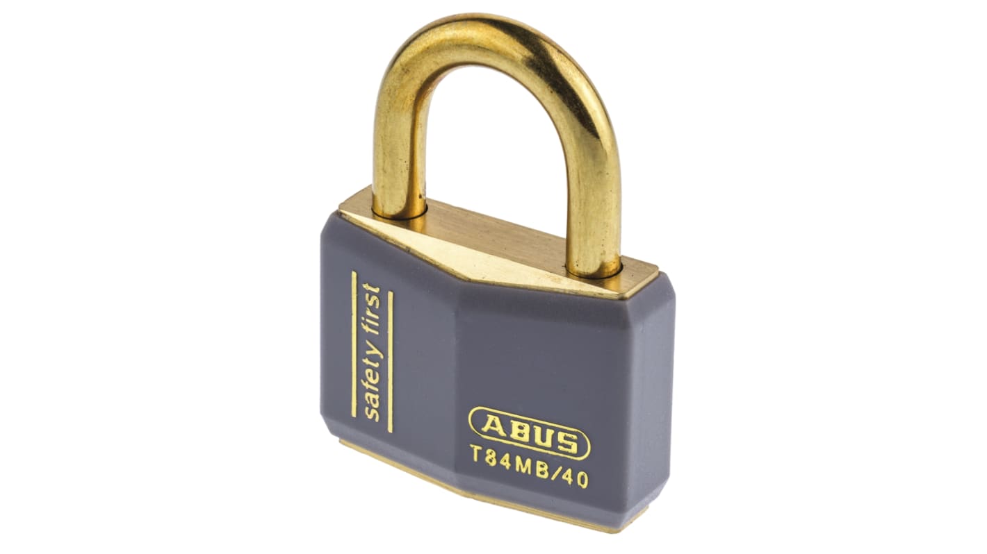 ABUS Key Weatherproof Brass Safety Padlock, 6mm Shackle, 40mm Body