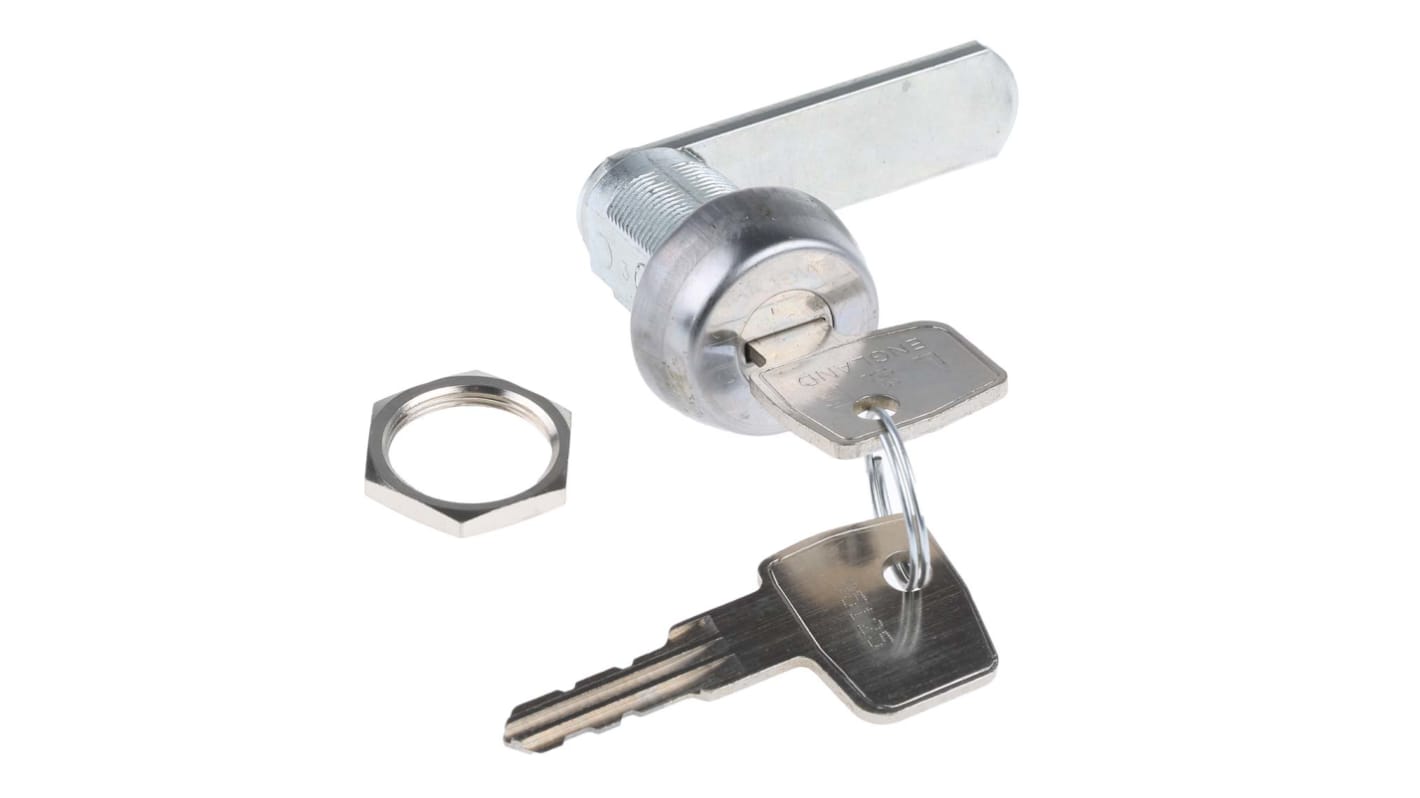 Cerradura de leva Euro-Locks a Lowe & Fletcher group Company de Acero inoxidable, muesca de 19.1 x 16mm, Llave para