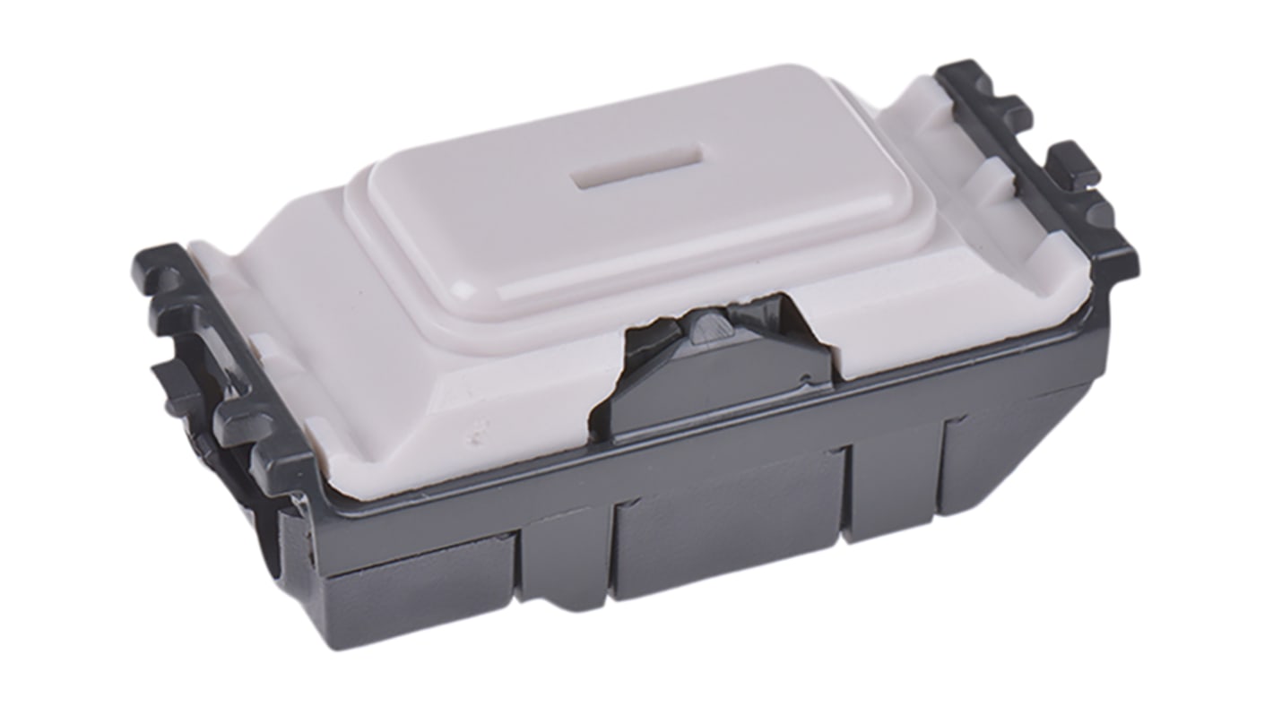 K4898 WHI MK Electric 2 Way White Emergency Lighting Switch Grid