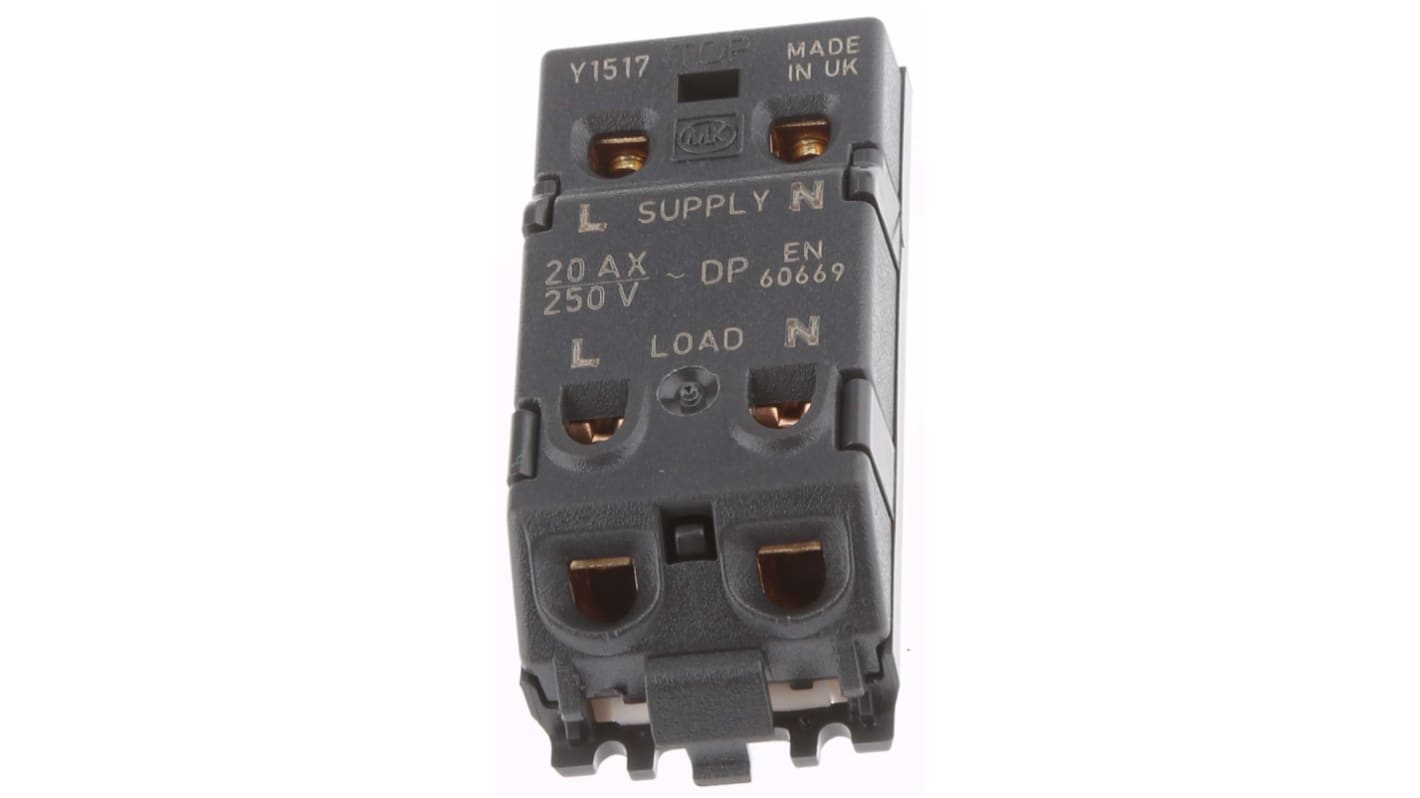 K4917 WHI MK Electric 1 Way White Emergency Lighting Switch Grid