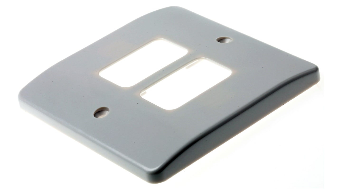 Placca per interruttori MK Electric, 2 posti, col. Colore bianco, in Plastica