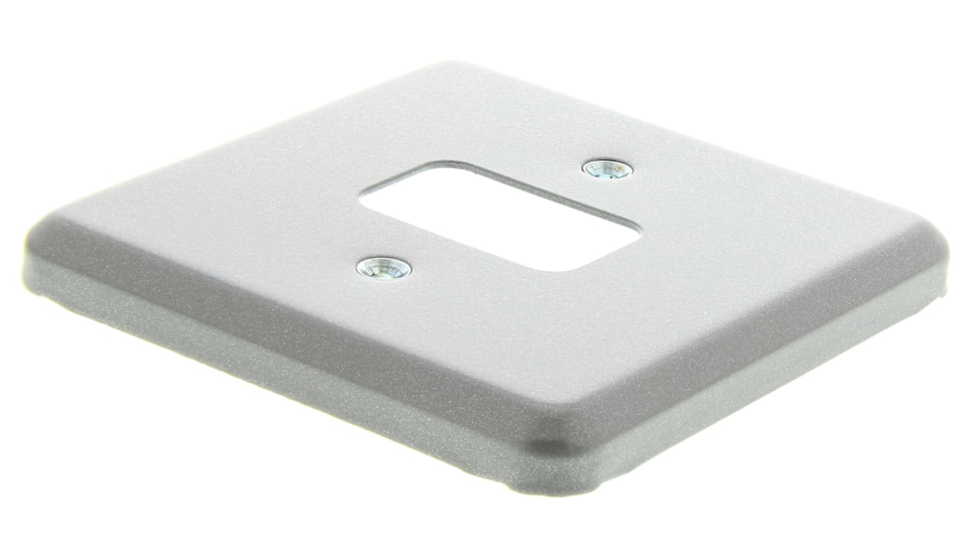 Placca per interruttori MK Electric, 1 posto, col. Grigio, in Alluminio