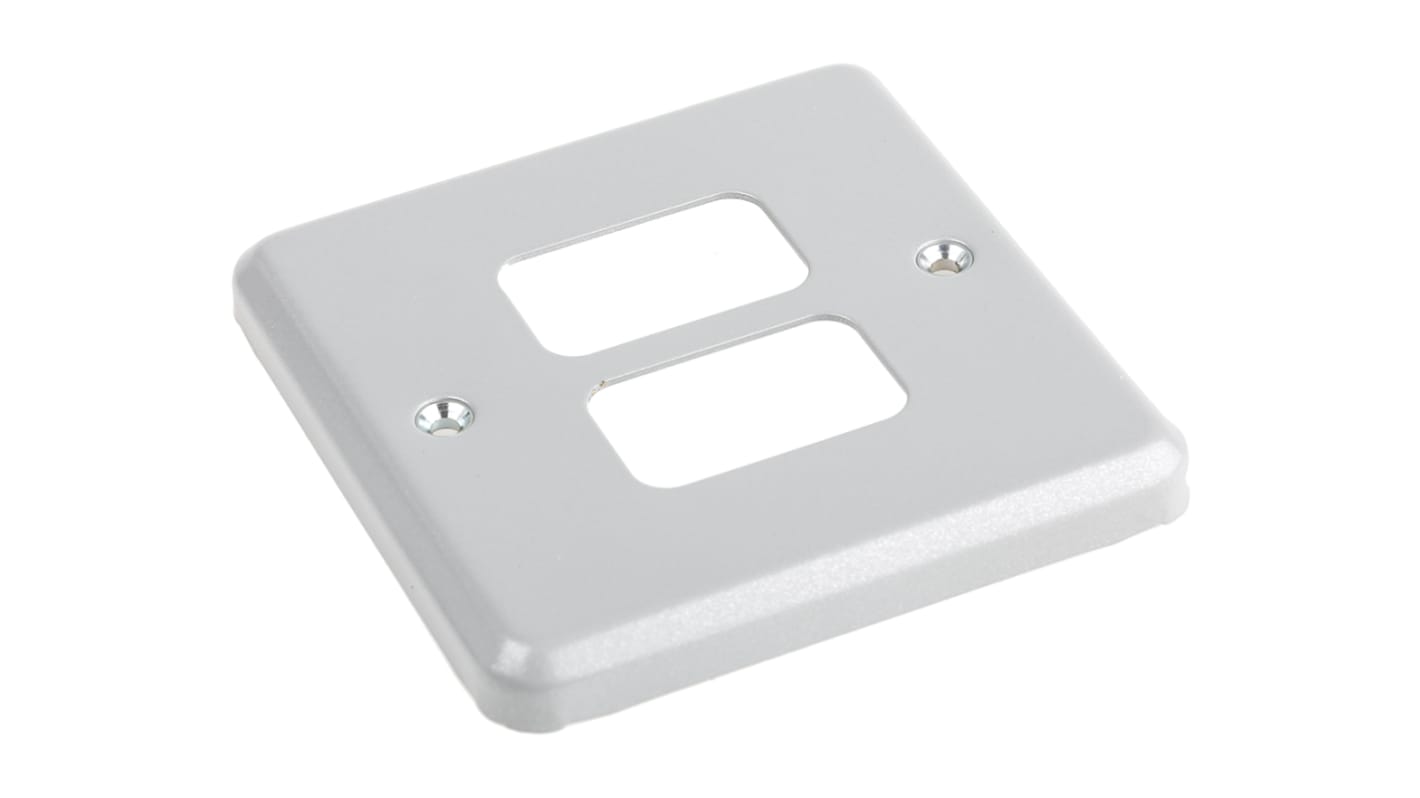 MK Electric Grey 2 Gang Light Switch Cover