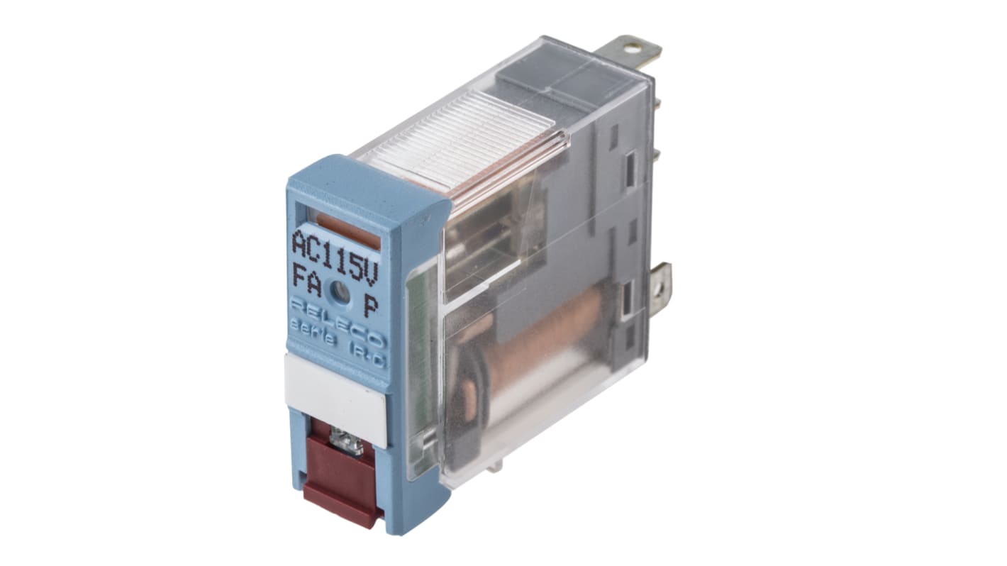 Releco PCB Mount Power Relay, 115V ac Coil, 10A Switching Current, SPDT