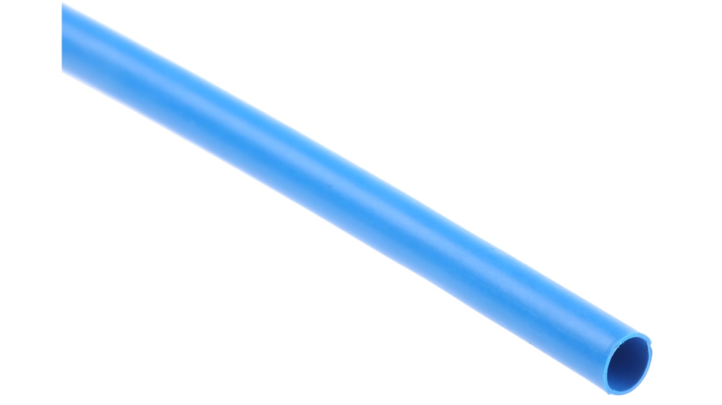TE Connectivity Hőre zsugorodó cső, Poliolefin, Nem, zsugorodási arány: 2:1, hüvely átmérője: 2.4mm, 1.2m hosszú, Kék