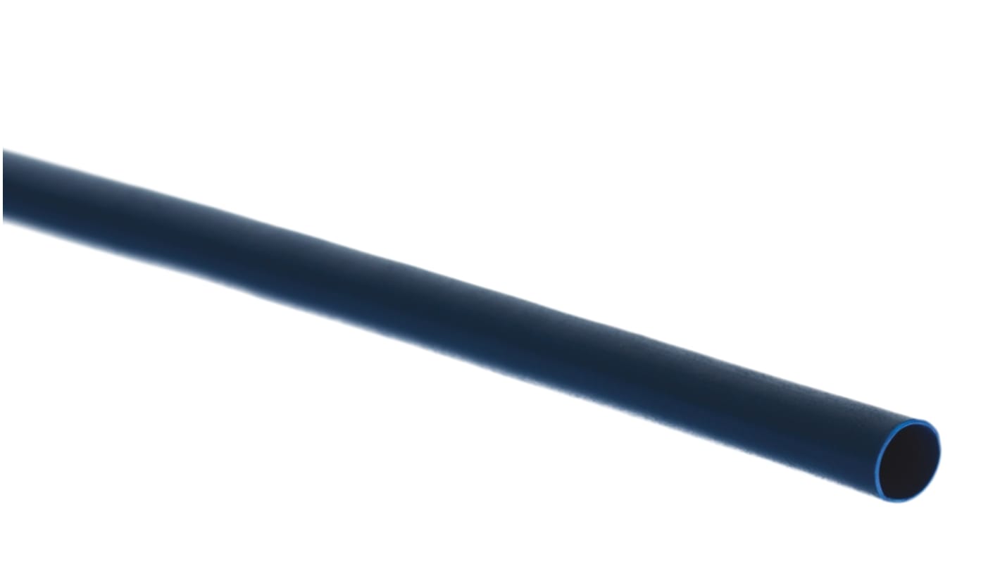 TE Connectivity Heat Shrink Tubing, Blue 3.2mm Sleeve Dia. x 1.2m Length 2:1 Ratio, RNF-100 Series