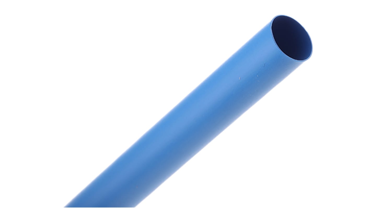 TE Connectivity Heat Shrink Tubing, Blue 9.5mm Sleeve Dia. x 1.2m Length 2:1 Ratio, RNF-100 Series