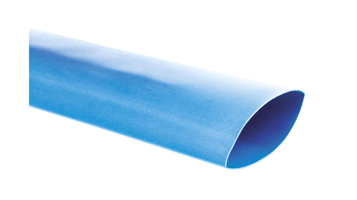 TE Connectivity Heat Shrink Tubing, Blue 19mm Sleeve Dia. x 1.2m Length 2:1 Ratio, RNF-100 Series