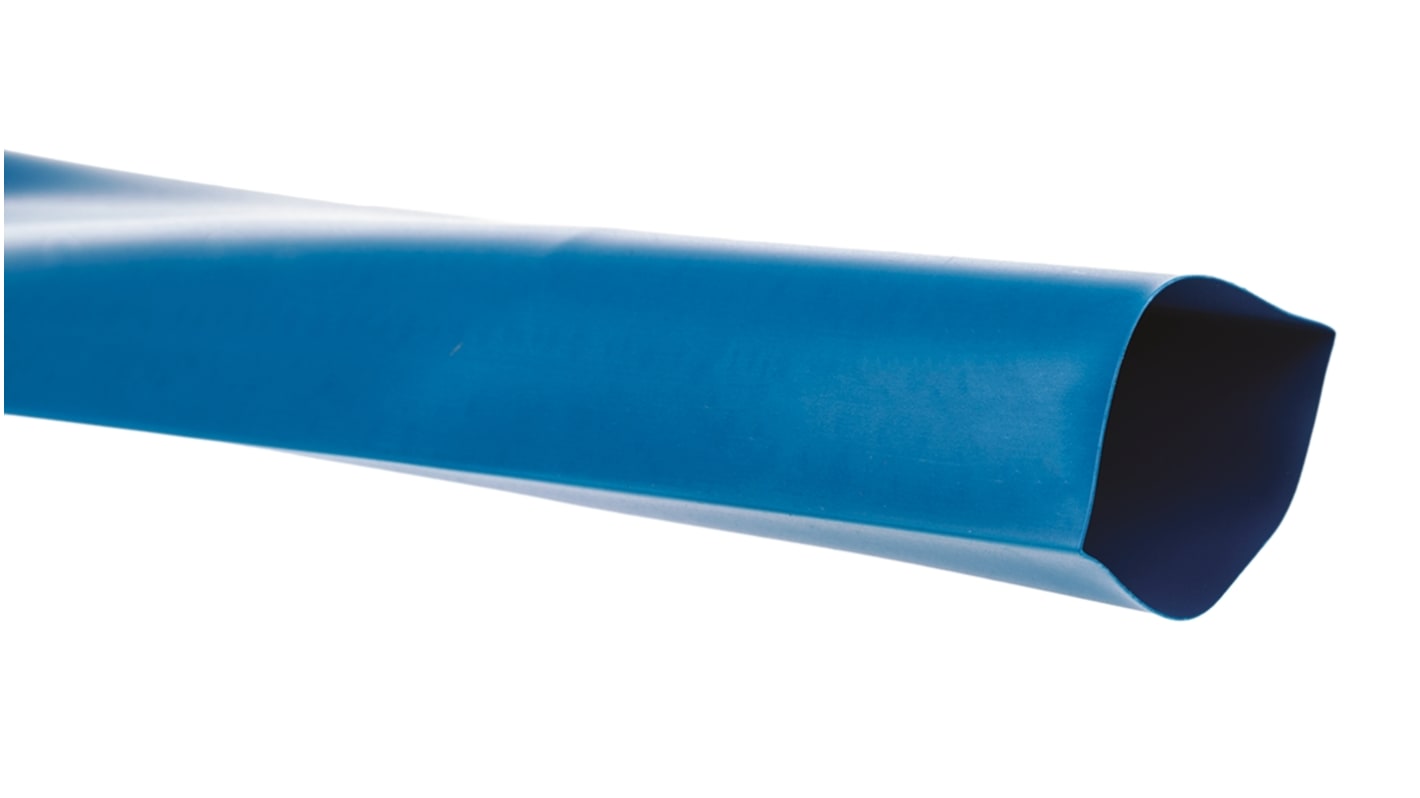 TE Connectivity Heat Shrink Tubing, Blue 38mm Sleeve Dia. x 1.2m Length 2:1 Ratio, RNF-100 Series