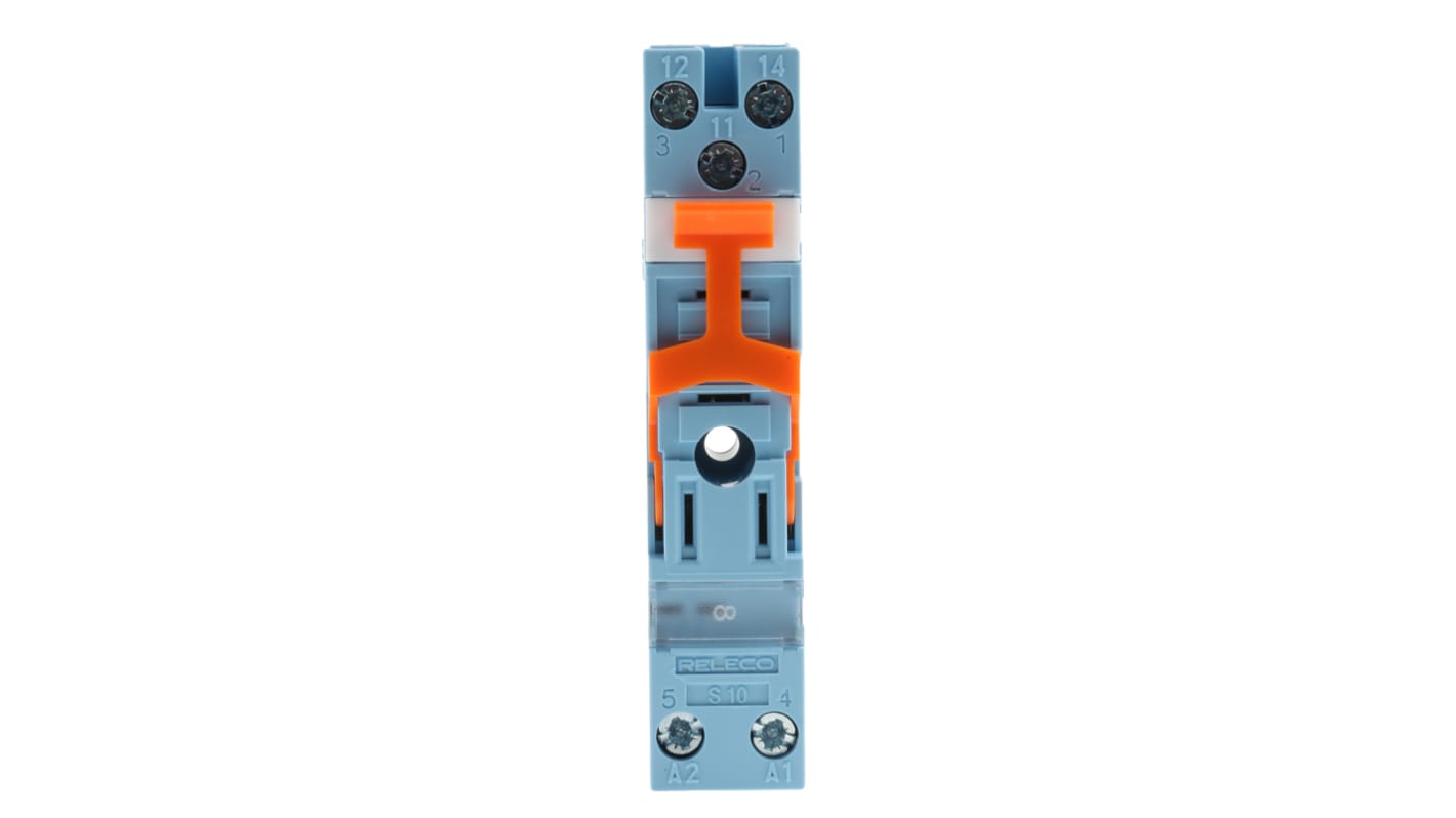 Releco MRC 5 Pin 250V ac DIN Rail Relay Socket, for use with IRC Series