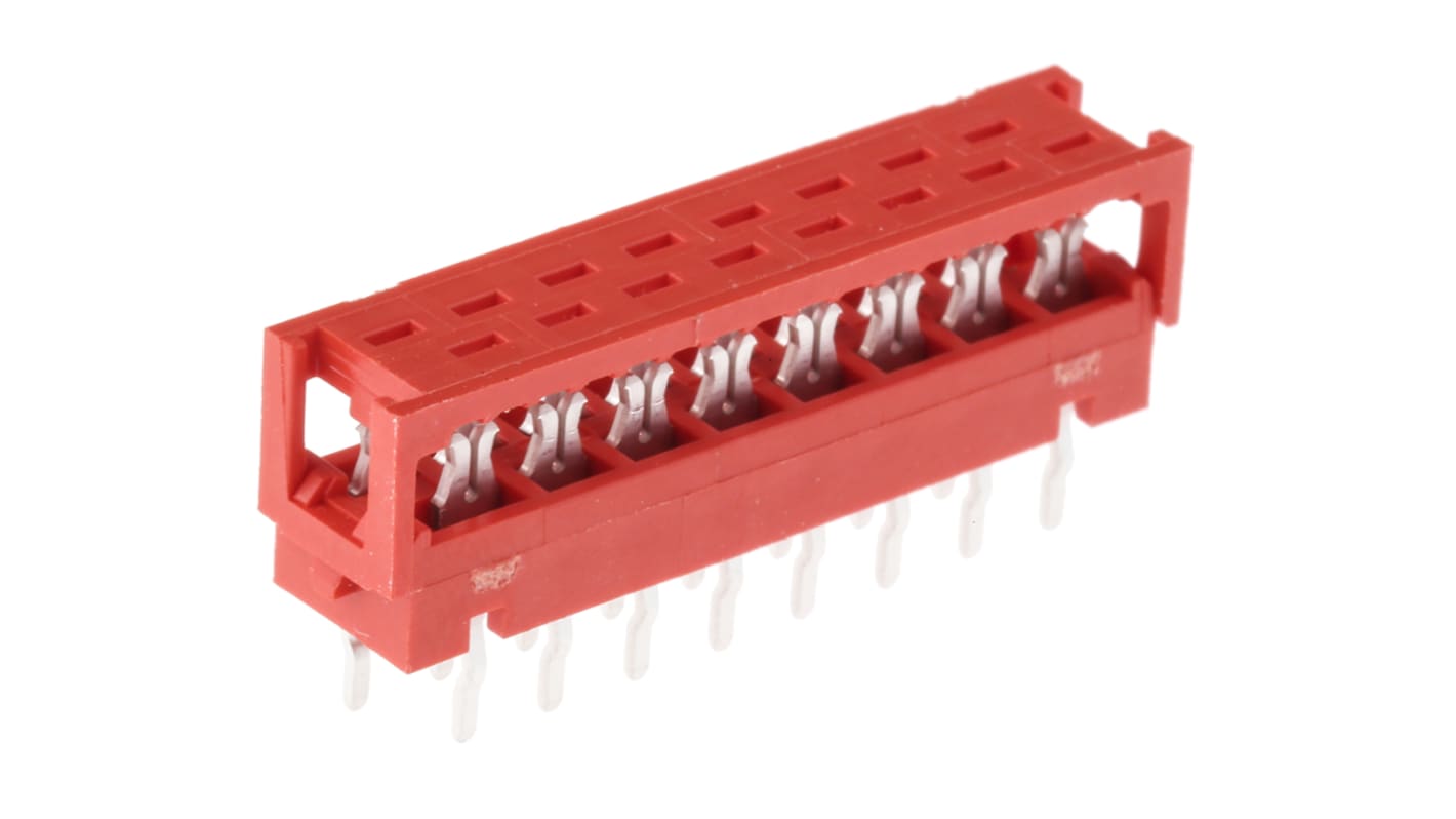 TE Connectivity Micro-MaTch IDC-Steckverbinder Stecker, gewinkelt, 16-polig / 2-reihig, Raster 2.54mm