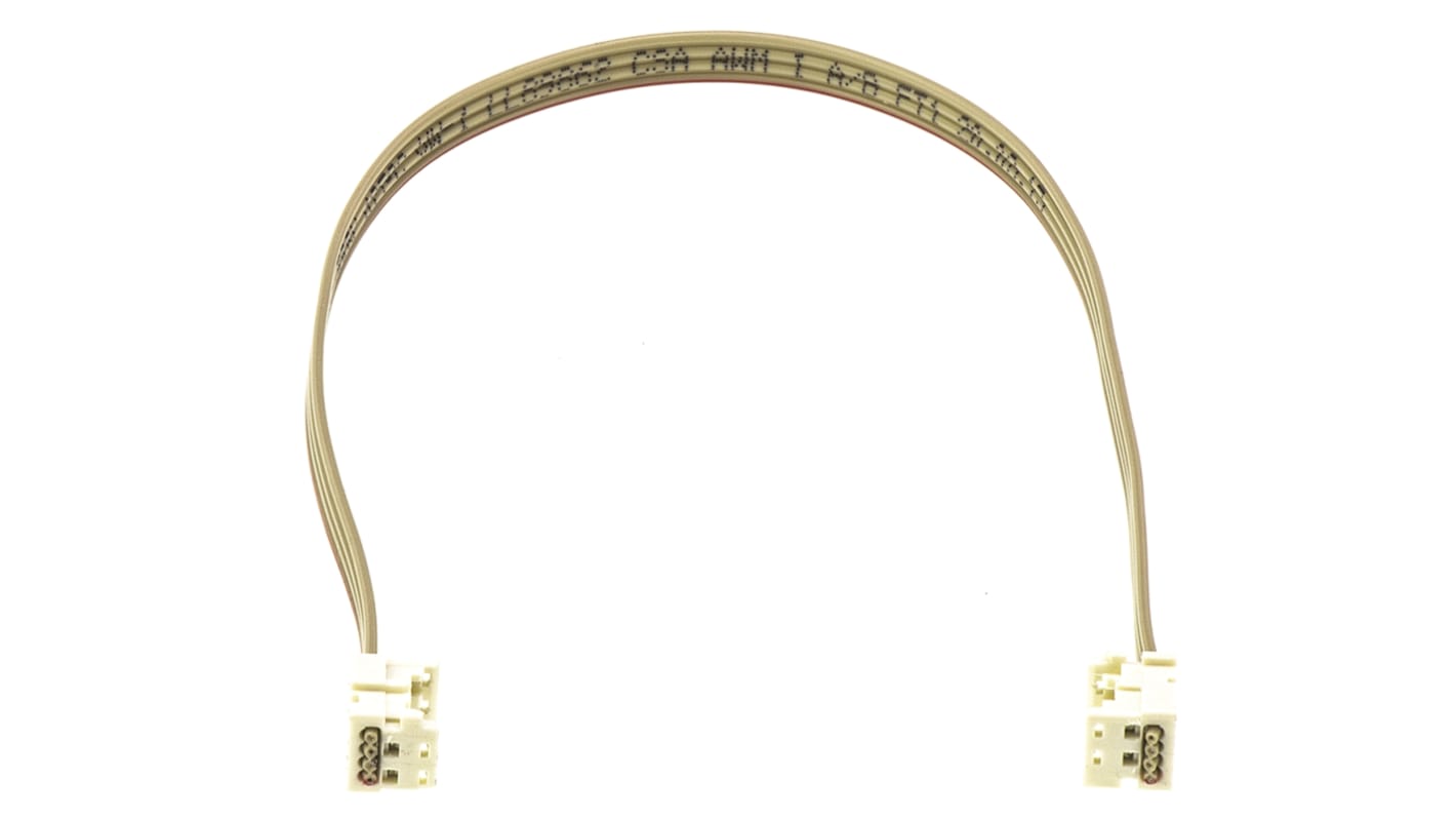 Cable plano Molex Picoflex de 4 conductores, paso 1.27mm, long. 200mm, con. A: Hembra, con. B: Hembra