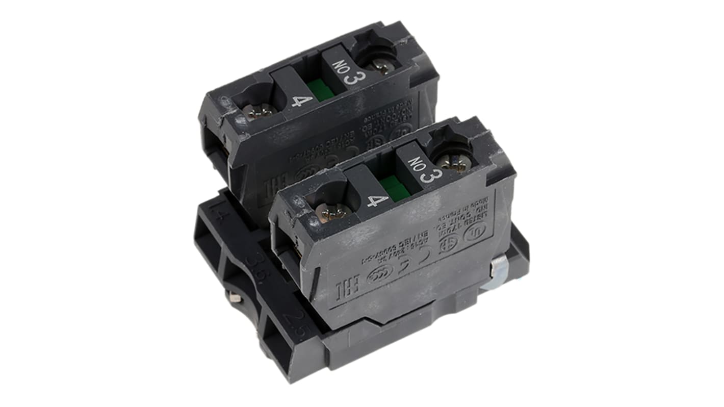 Schneider Electric Harmony XB5 Kontaktblock mit Halter, DPST Schraubanschluss