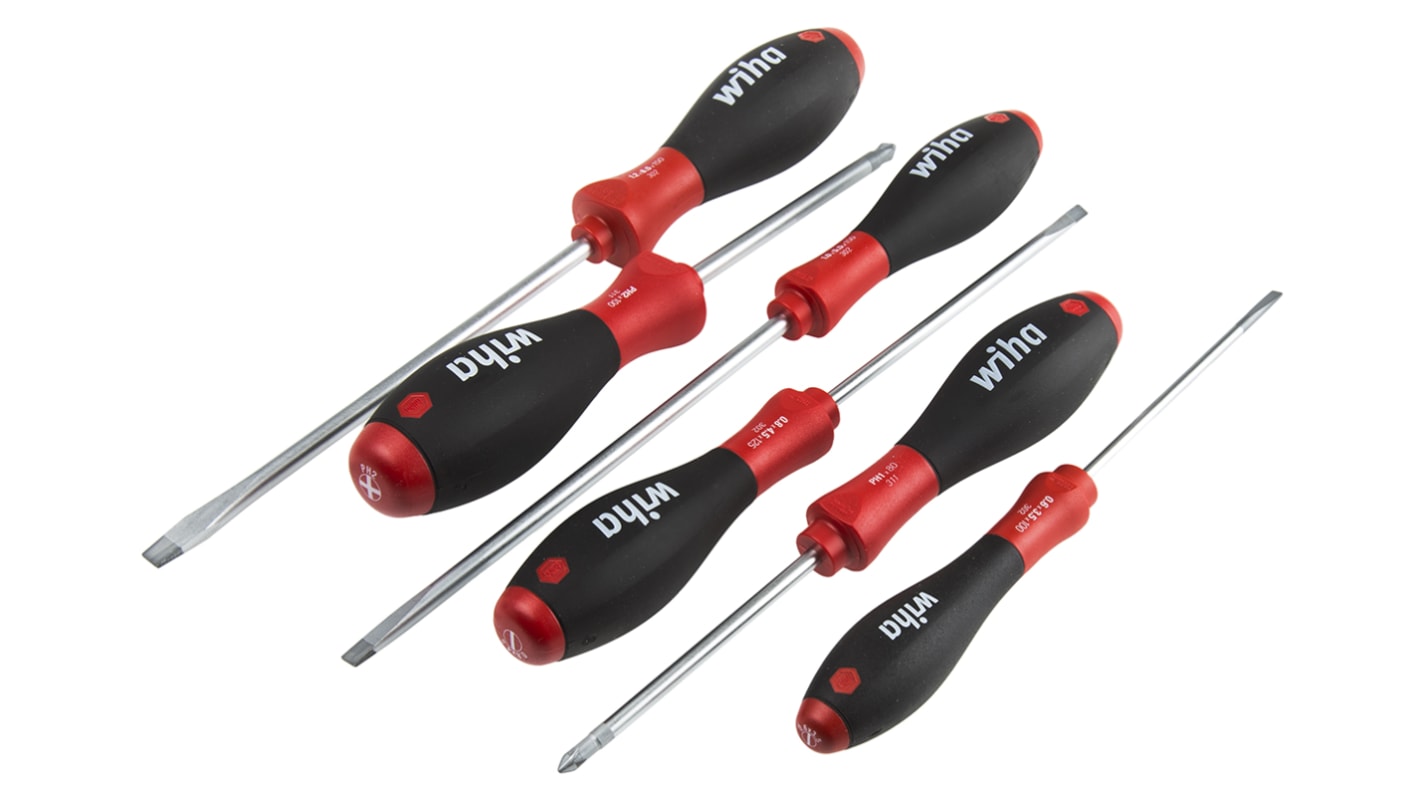 Wiha Phillips, Slotted Screwdriver Set, 6-Piece