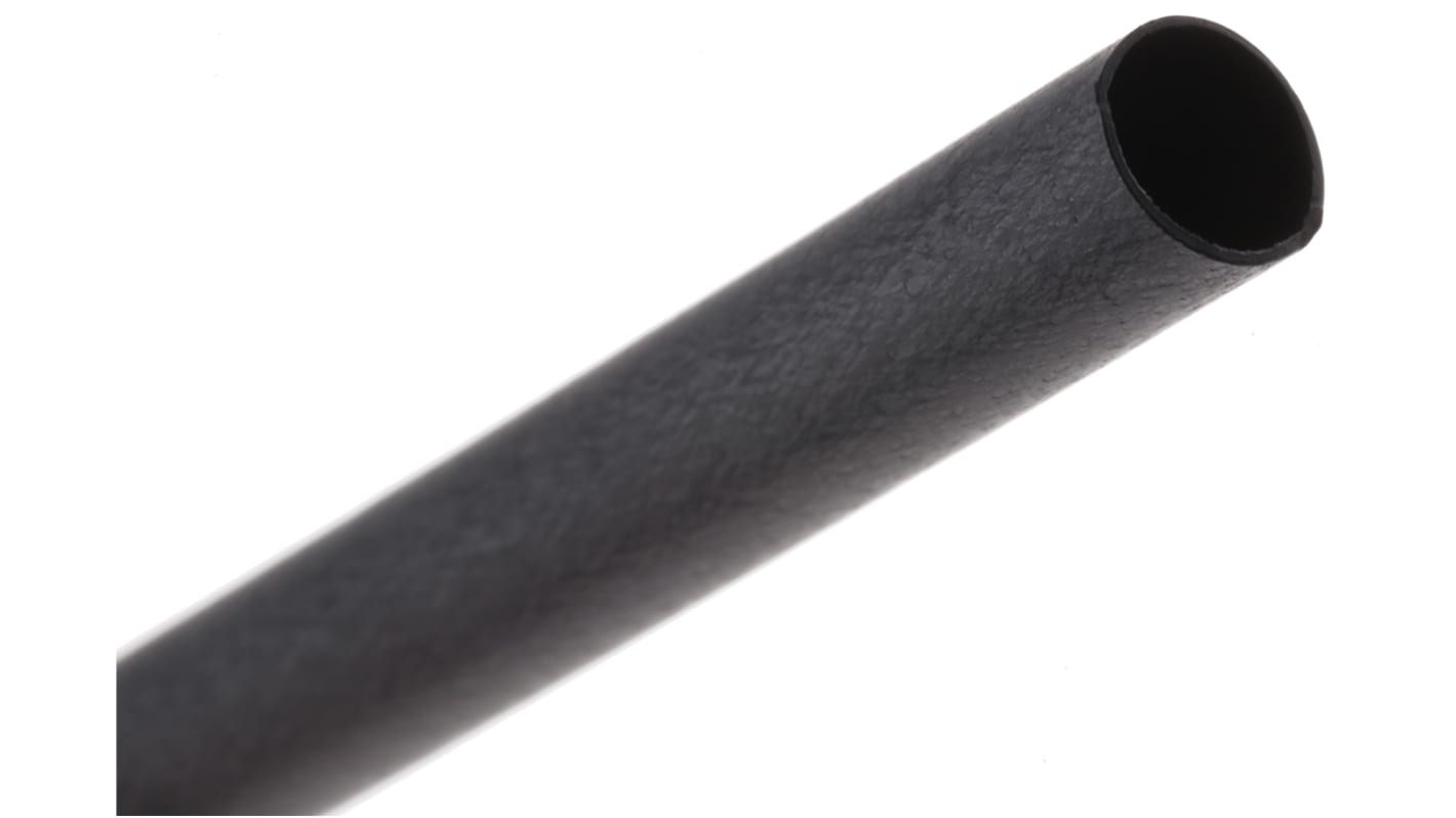 TE Connectivity Heat Shrink Tubing, Black 4.8mm Sleeve Dia. x 1.2m Length 2:1 Ratio, CRN Series