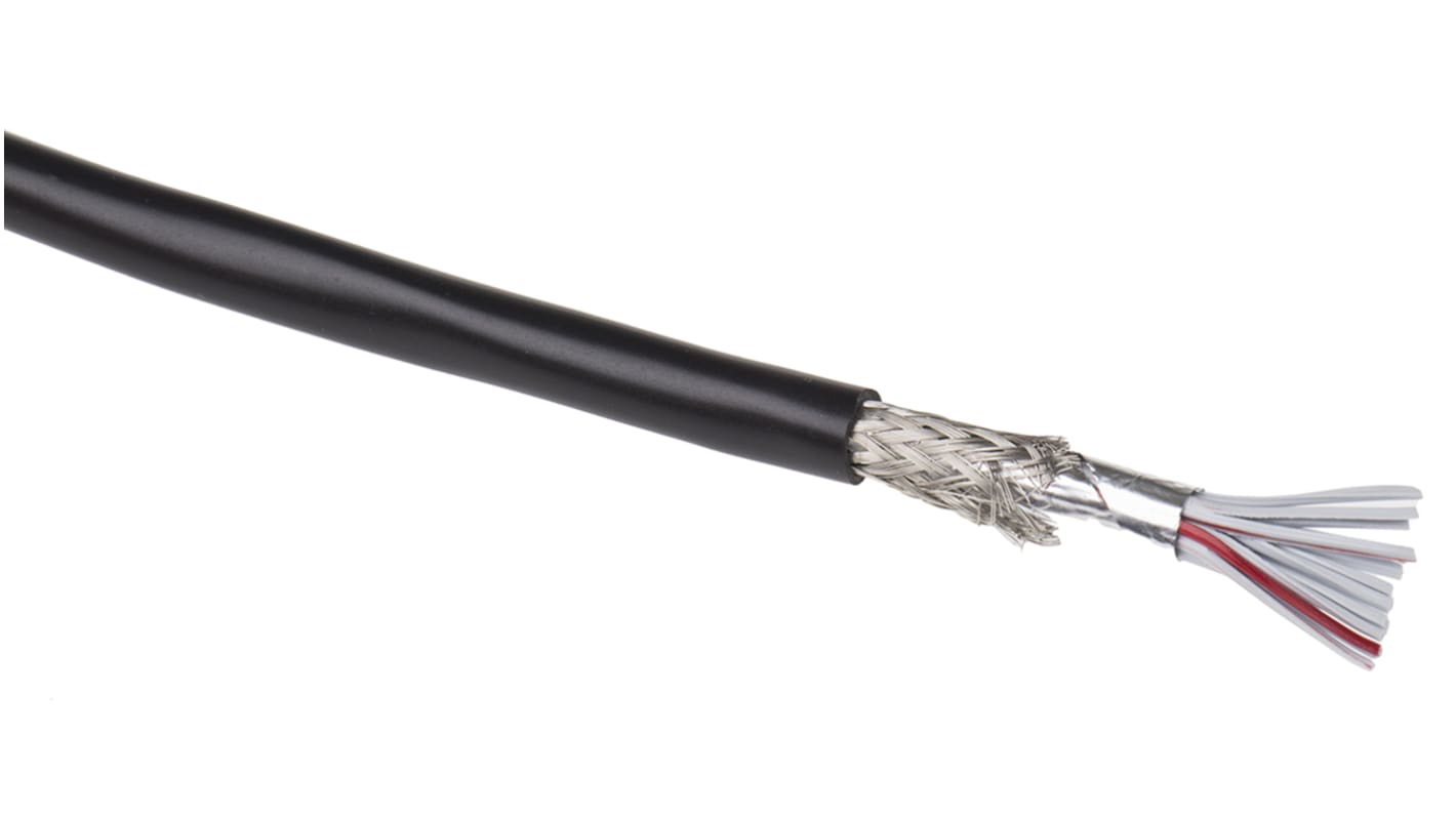 Cable plano redondo apantallado 3M de 16 conductores, paso 1.27mm, long. 30m, anch. 19,1 mm