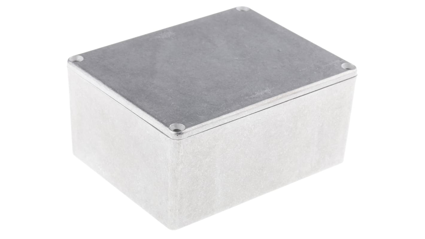 Hammond 1590 Series Natural Die Cast Aluminium Enclosure, IP54, Natural Lid, 119.5 x 94 x 56.5mm