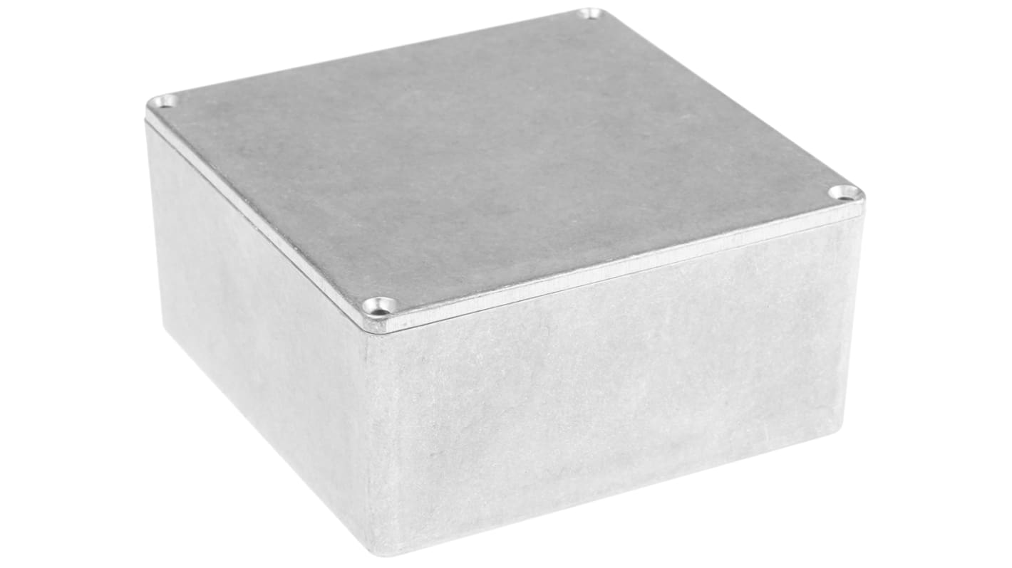 Caja Hammond de Aluminio Presofundido Natural, 120 x 120 x 58.6mm, IP54, Apantallada