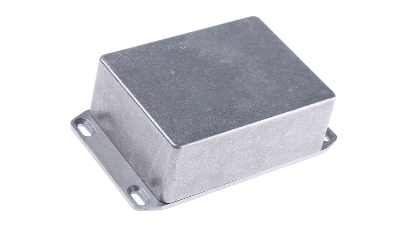 Hammond 1590 Series Natural Die Cast Aluminium Enclosure, IP54, Flanged, Natural Lid, 110 x 82 x 44mm