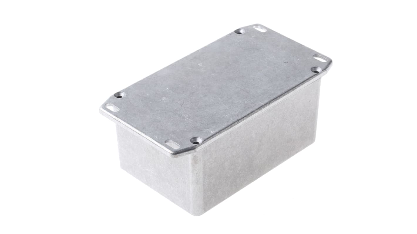 Hammond 1590 Series Natural Die Cast Aluminium Enclosure, IP54, Flanged, Natural Lid, 120.5 x 79.5 x 55mm