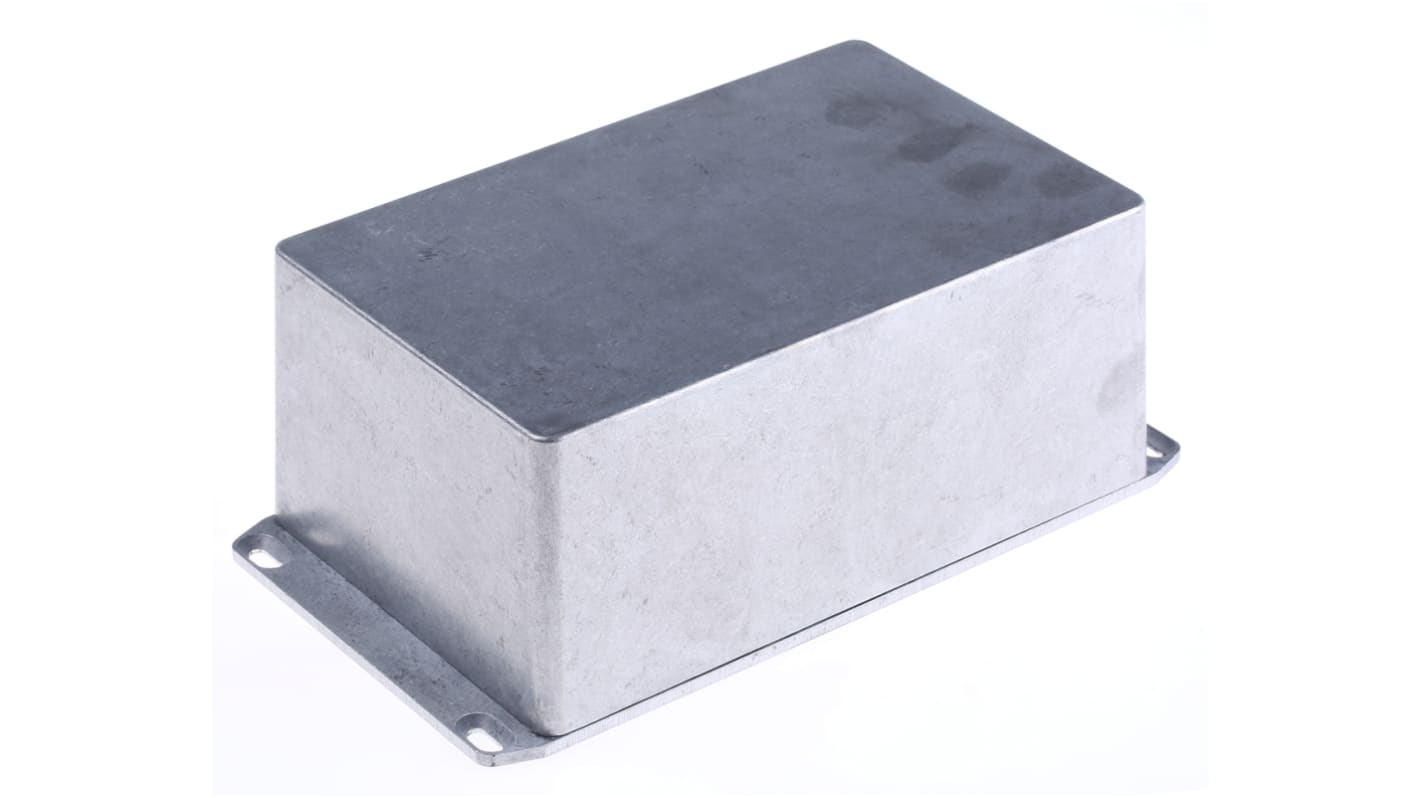 Hammond 1590 Series Natural Die Cast Aluminium Enclosure, IP54, Flanged, Natural Lid, 187.5 x 119.5 x 78mm