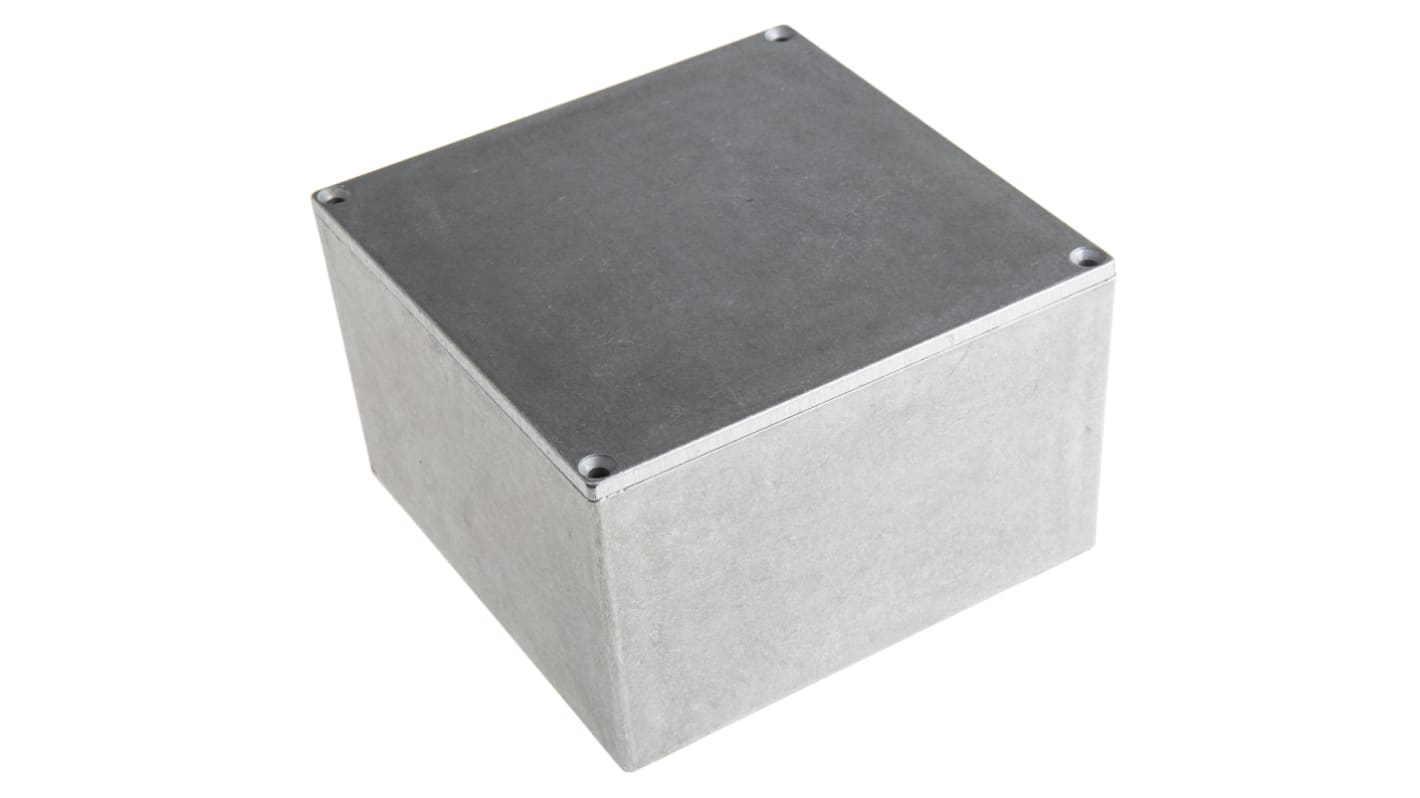 Hammond Eddystone Series Natural Die Cast Aluminium Enclosure, IP54, Natural Lid, 125 x 125 x 79mm