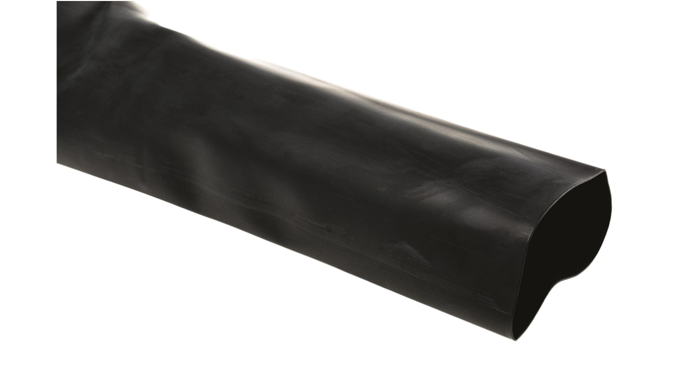 TE Connectivity Adhesive Lined Heat Shrink Tubing, Black 48mm Sleeve Dia. x 1.2m Length 4:1 Ratio, HTAT Series