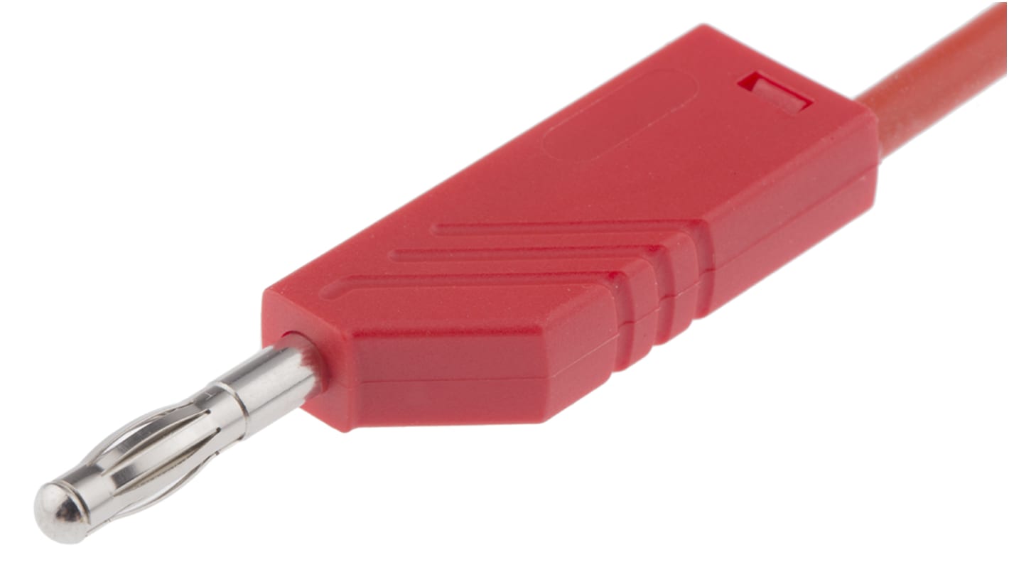 Hirschmann Test & Measurement, 16A, 60V dc, Red, 500mm Lead Length