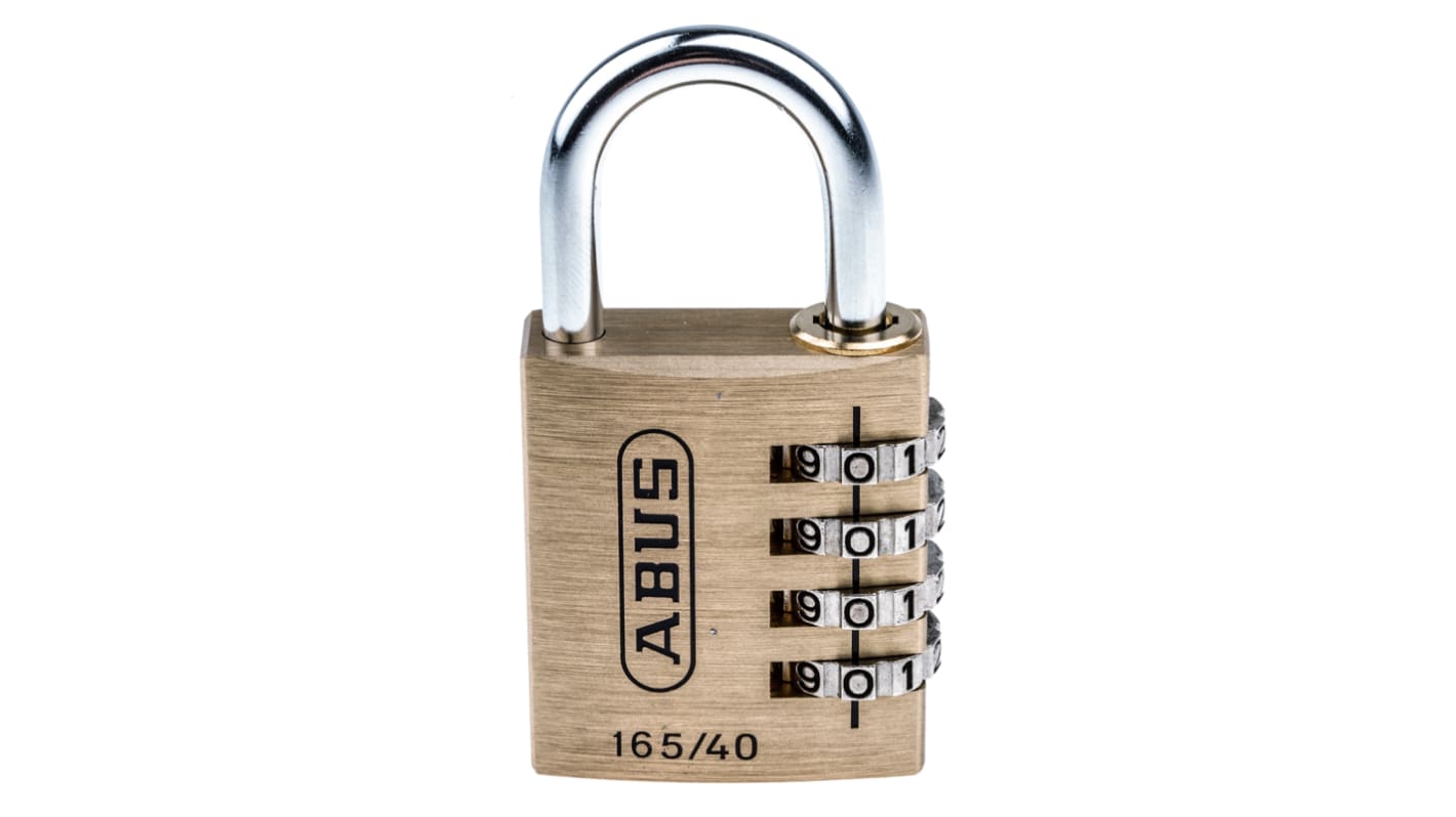 ABUS Combination Weatherproof Brass, Steel Combination Padlock, 6mm Shackle, 40mm Body