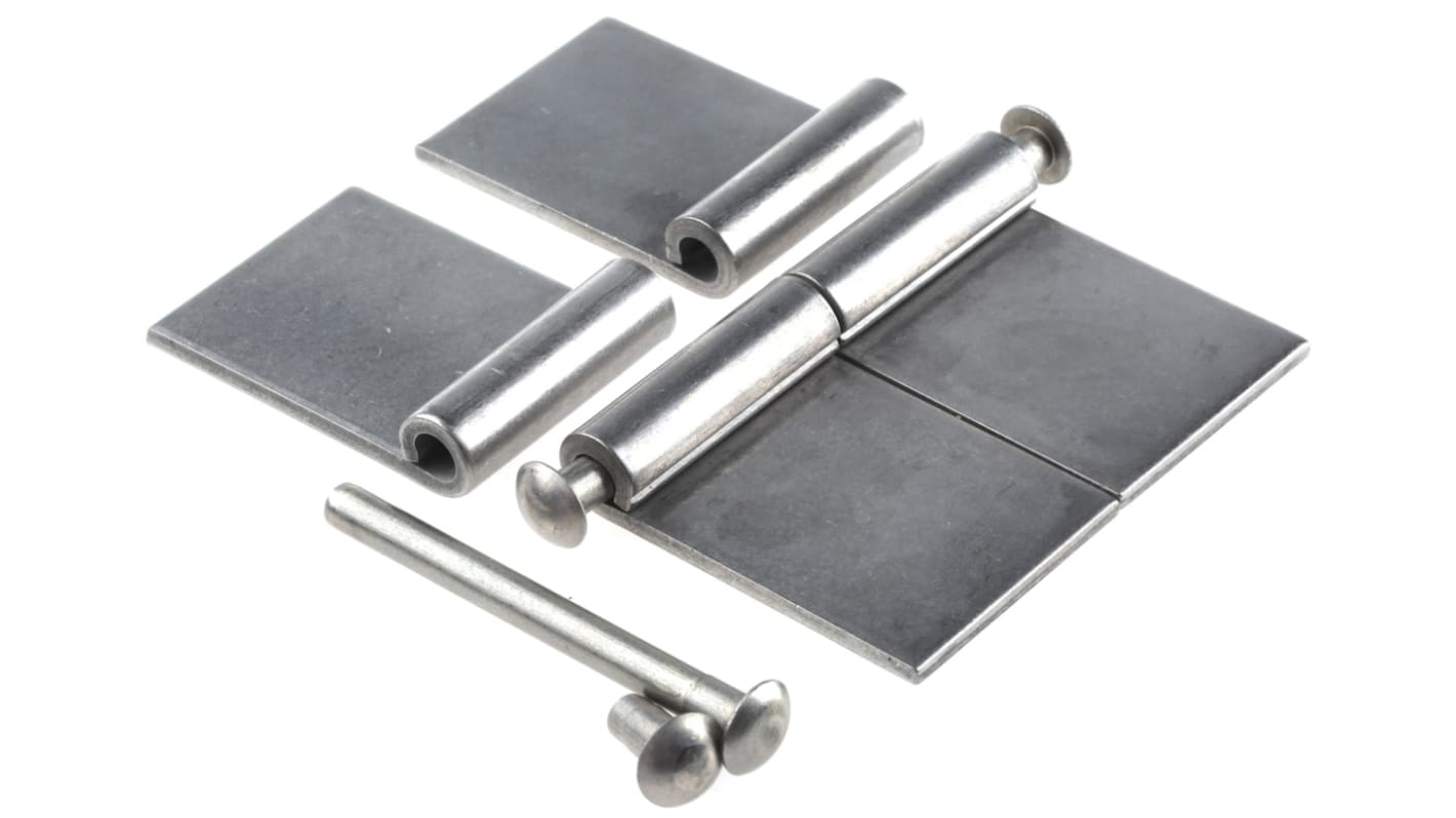 Stainless Steel Flag Hinge with a Liftoff Pin, 40mm x 50mm x 3mm