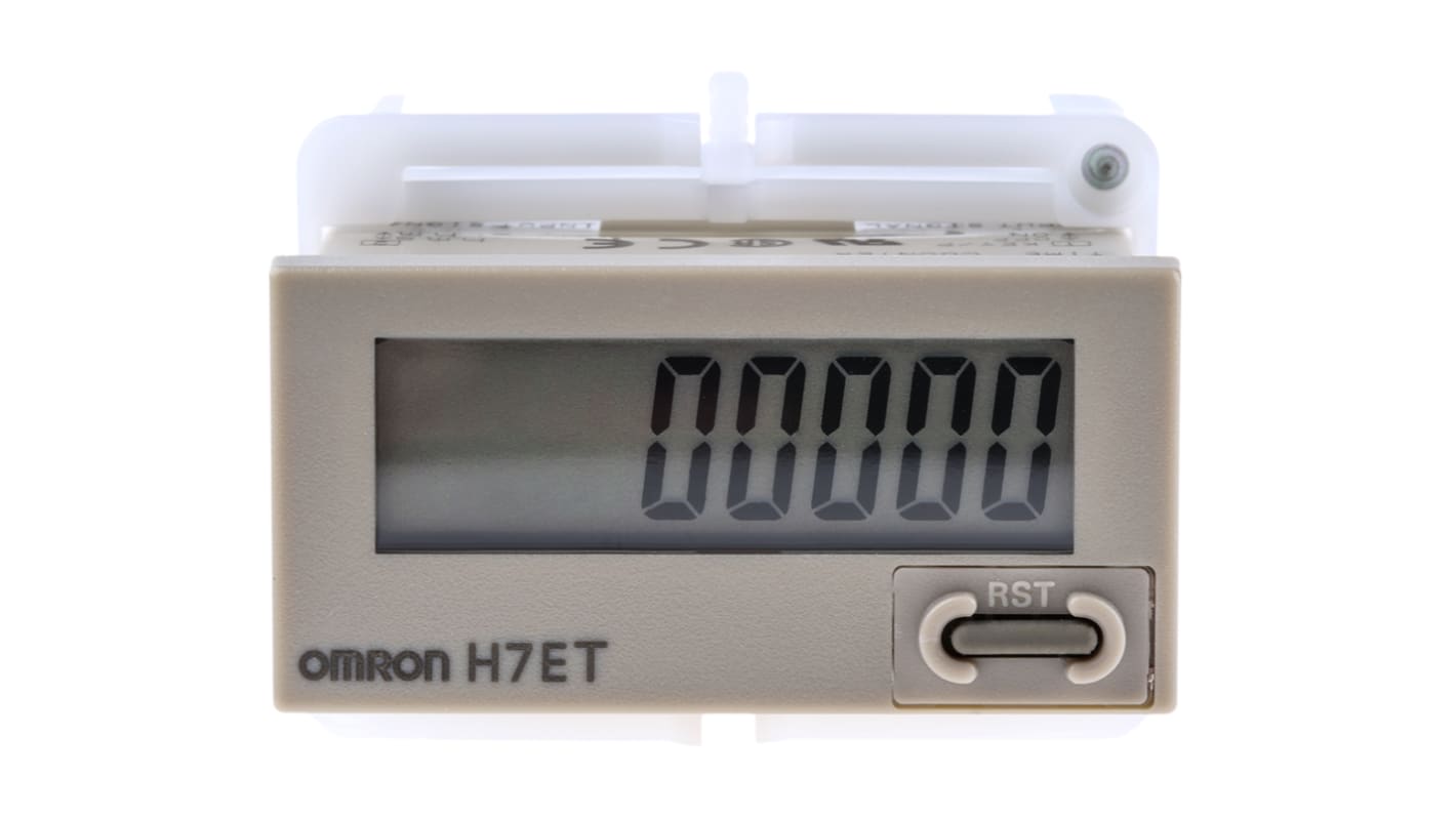 Omron H7E Zähler LCD 7-stellig, 24 → 240 V ac/dc, 0 → 999 h 59 min 59 s, 0 → 9999 h 59,9 min